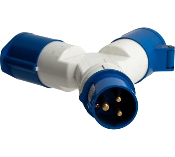 Двухлучевая розетка EKF 1012 2Р+РЕ 16А 220В IP44 ps-1012-16-220