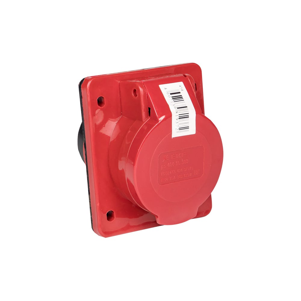 Кабельная розетка EKF 16А 3Р+Е IP44 скр 380В 414 ЭКФ ps-414-16-380 ...