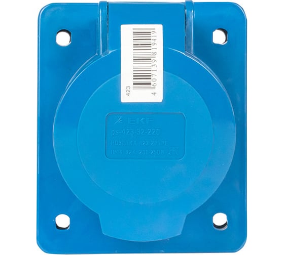 Стационарная внутренняя розетка EKF PROxima 423 2Р+РЕ 32А 220В IP44 ps-423-32-220
