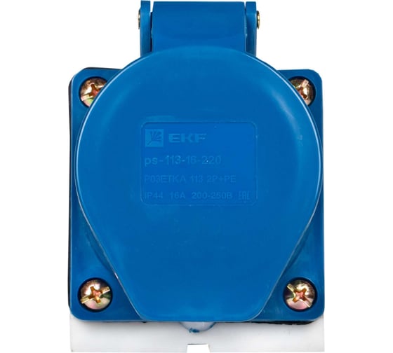 Стационарная наружная розетка EKF 133 2Р+РЕ 63А 220В IP67 PROxima ps-133-63-220