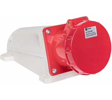 Стационарная наружная розетка EKF 135 3Р+РЕ+N 63А 380В IP67 ps-135-63-380