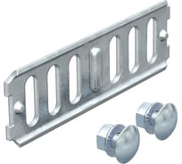 Соединитель OBO Bettermann RLVK 35 FS, продольный, для листовых лотков, L=100, сталь, конвейерный цинк (10 штук/упаковка) 6067085