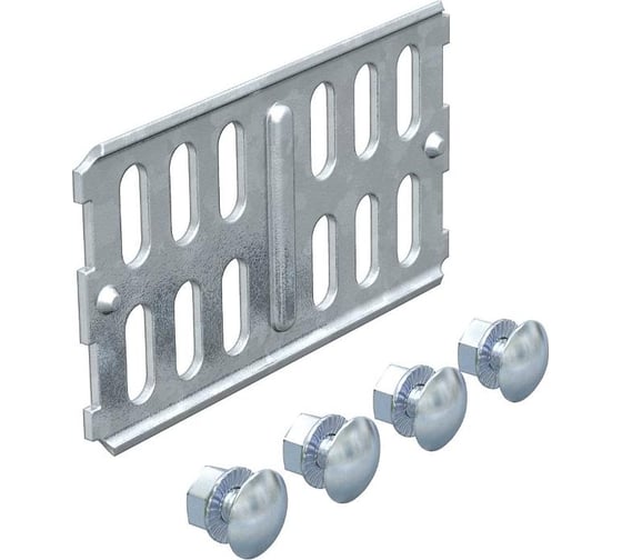 Соединитель OBO Bettermann RLVK 60 FS, продольный, для листовых лотков, L=100, сталь, конвейерный цинк (10 штук/упаковка) 6067093 1