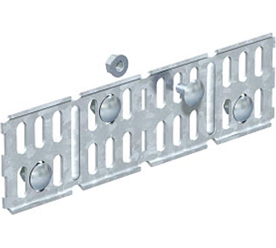 Соединитель OBO Bettermann RWVL 60 FT, продольный/угловой, для листовых лотков, L=200, сталь, горячий цинк 6067611 1