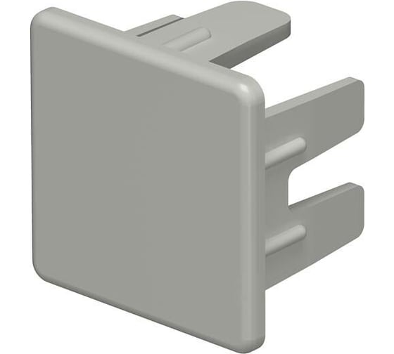 Заглушка OBO Bettermann торцевая кабельного канала WDK 25x25 мм, ПВХ, серый RAL 7030 6158730 1