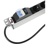 Вертикальный блок розеток REM Rem-16, с автоматом, шнур 3 м, 10 Schuko, 10 IEC 60320 C19, R-16-10S-10C19-A-1420-3