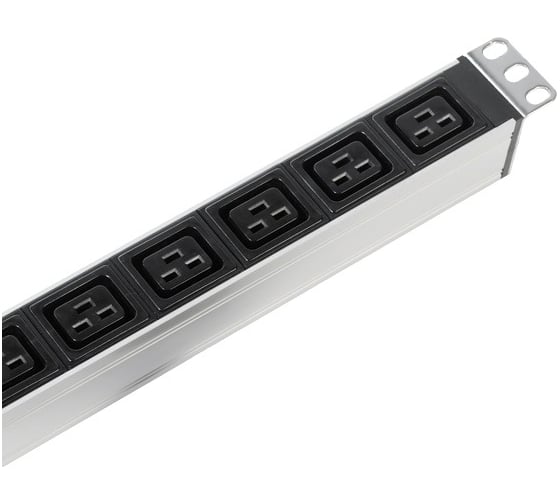 Вертикальный блок розеток REM Rem-16, с автоматом, шнур 3 м, 10 Schuko, 10 IEC 60320 C19, R-16-10S-10C19-A-1420-3