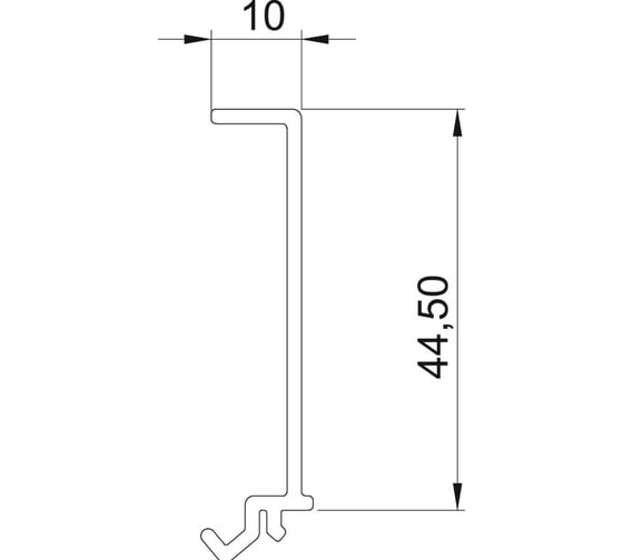 Перегородка разделительная кабельного канала Rapid OBO Bettermann 80, 70x2000 мм, ПВХ 6274900