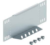 Переходник/концевик для листовых лотков OBO Bettermann RWEB 130 FS, B=300 мм, h=110 мм, сталь, конвейерный цинк 7111304