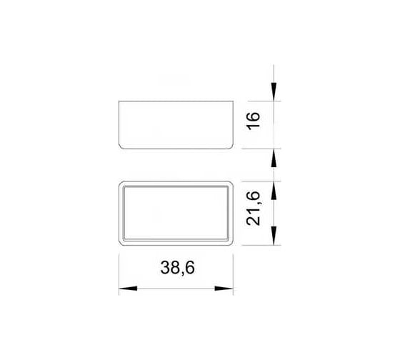 Защитный колпачок OBO Bettermann для рейки 38,6x21,6x16 мм (50 шт/уп) 1124502