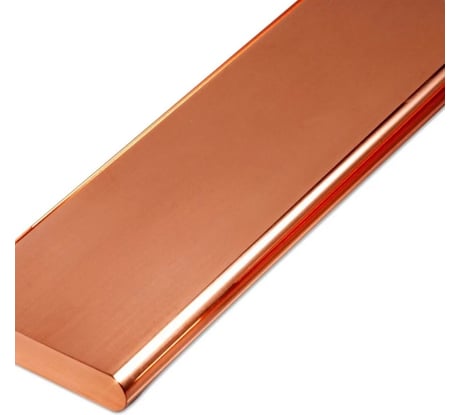 Шина медная АО КЗОЦМ ШМТ 3x20x500 мм 1 шт Ш.3.20.500