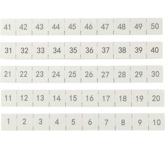 Маркировка для клемм 10/16/35/90 UT 1-50 EKF scr-ut-mrk-10-90-1-50