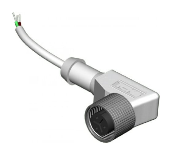 Соединитель кабельный, Розетка, Угловой с кабелем, Пластик 3-PINIP67, кабель 2 м, 250 AC/DC NO/NC ТЕКО CS S28-2 00-00023123 1