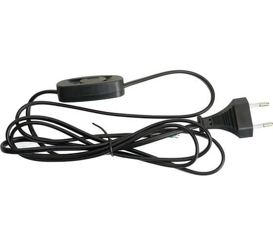 Сетевой шнур FERON с выключателем, 230V 1,9м черный, KF-HK-1- 51041