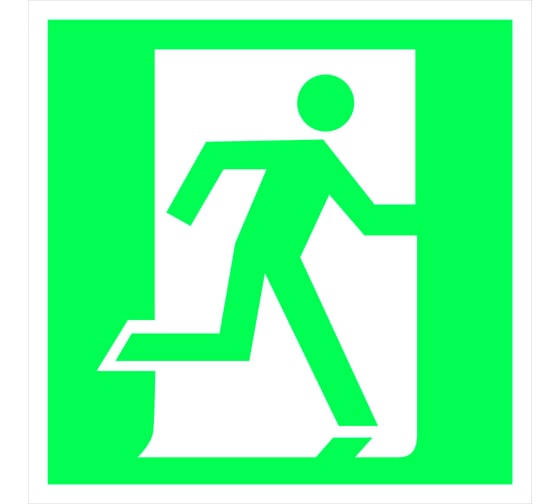 Знак EKF PROxima Выход здесь, правосторонний, 200х200мм an-5-02 1