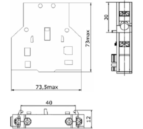 Механизм блокировки контакторов DEKraft КМ-102 (40-95А) БМ-02 22189DEK