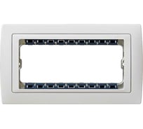 Декоративная рамка-суппорт Simon, 5 узких или 2 широких и 1 узкий модуль, S82C, белый-белый 82650-30