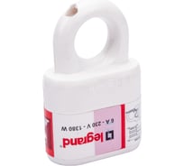 Розетка Legrand 2K серия Элиум 6 А с кольцом пластик белый 050166