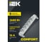 Колодка для удлинителя с заземлением с выключателем IEK COMFORT К05В 5 мест белая 694634 7