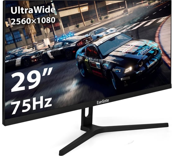 Монитор безрамочный ExeGate с аудио выходом 29" SmartView ES1500 IPS LED Grade A+, 2K, 2560x1080 75Гц WFHD , 21:9, 300cd/m2, 1000:1, 178/178, 1ms, HDMI, Di 297302 1