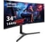 Монитор ExeGate изогнутый игровой 144 Гц 34" Combat EC3407TA VA Curved R1800 LED Grade A+, UltraWide QHD 3440x1440 144Гц, 300cd/m2, 4000:1, 178/178, 1ms, 2 296284 1