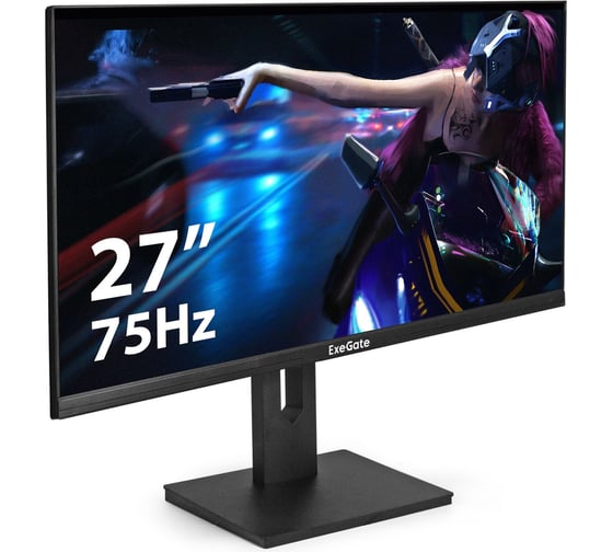 Монитор игровой ExeGate 165 Гц 27" Combat EG2707C IPS LED Grade A+, FHD, 1920x1080 165Гц, 16:9, 250cd/m2, 1000:1, 178/178, 1ms, Speakers, HDMI2.0, DisplayP 296975 1