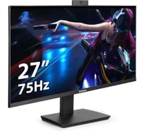 Монитор ExeGate со встроенной веб-камерой и аудио 27" SuperView EV2707T IPS LED Grade A+, FHD, 1920x1080 75Гц, 16:9, 250cd/m2, 1000:1, 178/178, 5ms, Speake 297248