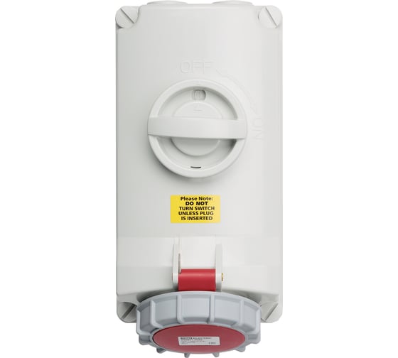 Розетка настенная TDM ELECTRIC с выключателем и блокировкой IP67 16А 3Р+РЕ+N 380В TDM SQ0611-0066