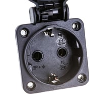 Панельная розетка IEK MAGNUM SCHUKO РП14-3, IP54, черный PSN71-016-3-2-54-K02