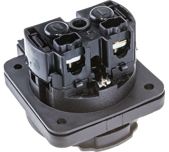 Панельная розетка IEK MAGNUM SCHUKO РП14-3, IP54, черный PSN71-016-3-2-54-K02