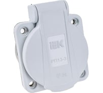 Панельная розетка IEK MAGNUM SCHUKO РП13-3, IP54, серый PSN71-016-3-2-54-K03