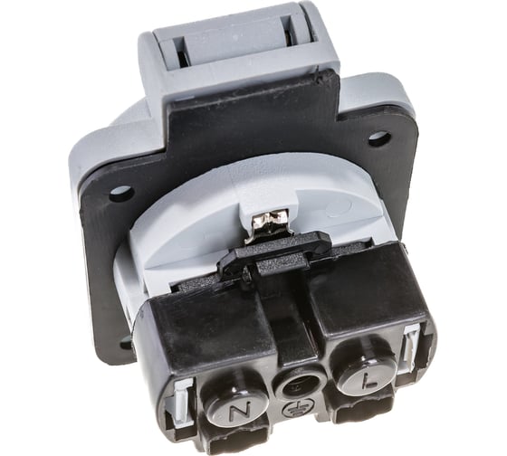 Панельная розетка IEK MAGNUM SCHUKO РП13-3, IP54, серый PSN71-016-3-2-54-K03