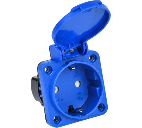 Панельная розетка IEK MAGNUM SCHUKO РП15-3, с защитными шторками, IP44 PSN71-016-3-3-44-K07 1