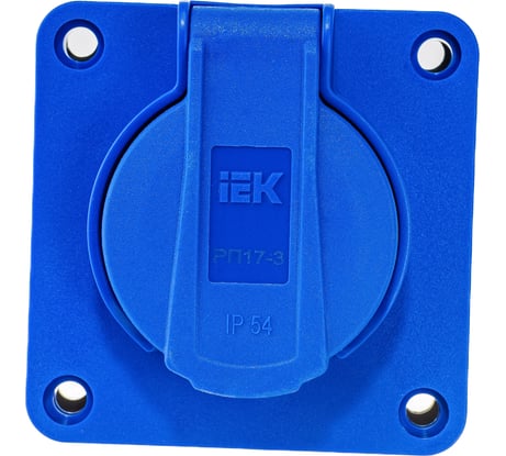 Панельная розетка IEK MAGNUM SCHUKO РП17-3, с увеличенным фланцем, IP54 PSN71-016-3-4-54-K07