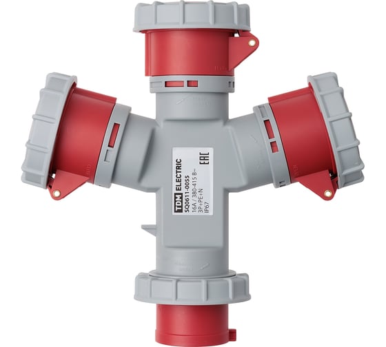 Адаптер трехлучевой TDM ELECTRIC IP67 16А 3Р+PЕ+N 380В SQ0611-0055