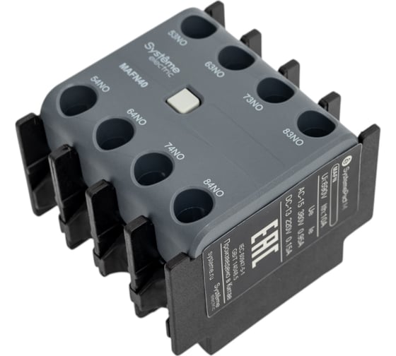 Блок контактный дополнительный Systeme Electric MC1G/E 4НО фронт. монтаж. SE MAFN40