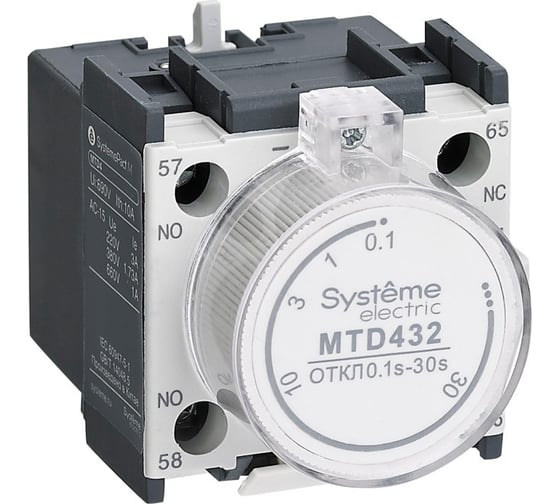 Блок контактный дополнительный Systeme Electric MC1G/E выдержка времени для вкл. 01-30с SE MTD422