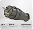 Вилка прямая Systeme Electric MultiSet 16А 250В IP44 с заземлением каучук черный SE MST4001BK 1