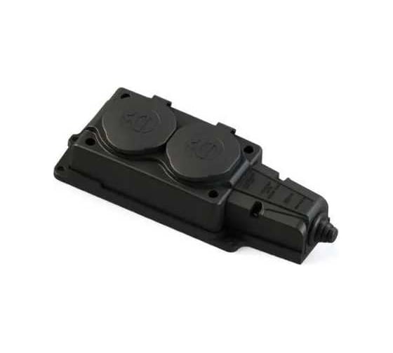Колодка удлинителя Systeme Electric 2-м MultiSet 16А 250В IP44 с заземлением каучук черный SE MST4102BK