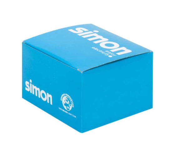 Универсальный адаптер Simon на 1 RJ45 коннектор, К45, с защитными шторками, белый K76-9