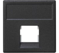 Универсальный адаптер Simon на 1 RJ45 коннектор, модуль К45, без защитных шторок, графит K076-14