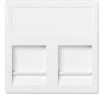 Адаптер Simon на 2хRJ45 коннектора, К45, с защитными шторками, белый KB76-9