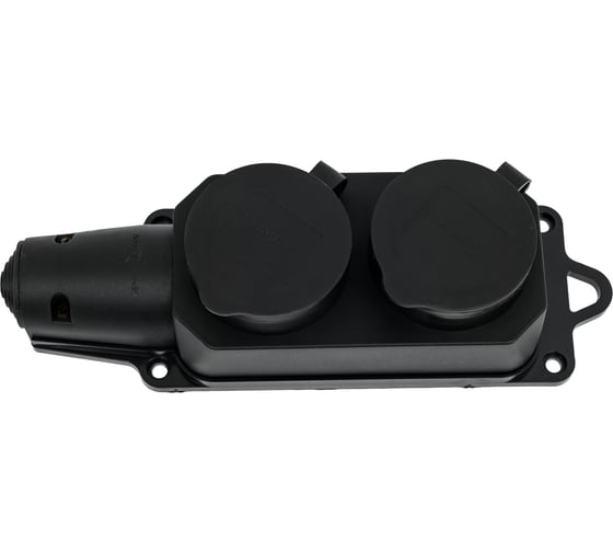 Розеточная колодка General Lighting Systems GSB-16-2-G-IP44, 16А, 2 места, с/з, б/в, IP44, 1/50 470027