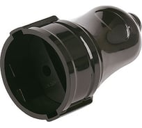 Штепсельное гнездо Smartbuy без заземления черное 10А 250В SBE-10-S02-b