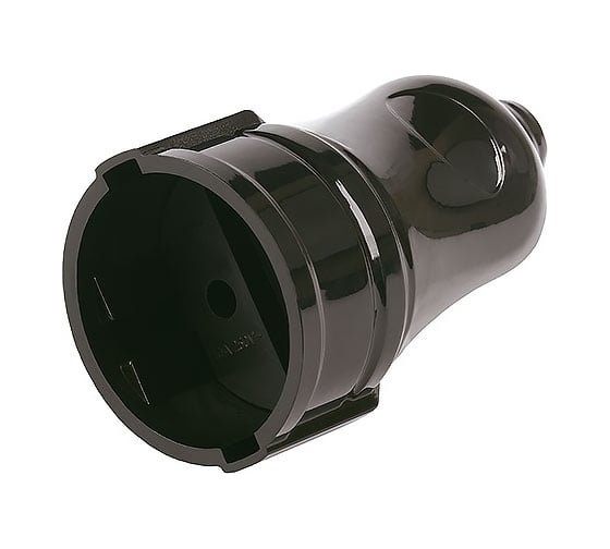 Штепсельное гнездо Smartbuy без заземления черное 10А 250В SBE-10-S02-b