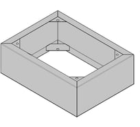 Цоколь MULTICOLOR ВРУ (800x300x450) IP31/IP54 (ШхВ) RAL 7035 MLT.VRU.TSK.80.30.45