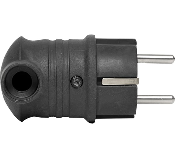 Угловая каучуковая вилка EKF, 230В 2P+PE 16A IP44 PRO RPS-017-16-230-44-r