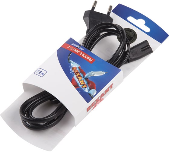 Сетевой шнур REXANT C7 1.8 м 2-pin 06-3252