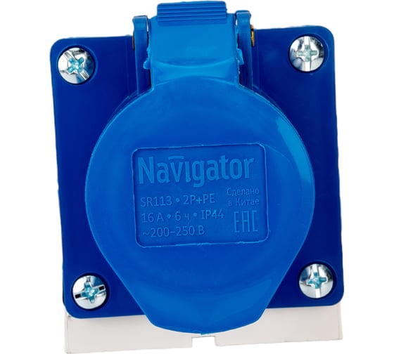 Розетка Navigator 14 294 NCA-SR113-16-220 стационарная наружная 16А 2P+PE IP44 14294