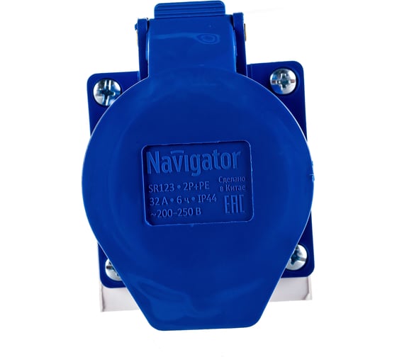 Розетка Navigator 14 297 NCA-SR123-32-220 стационарная наружная 32А 2P+PE IP44 14297